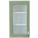 Corp superior 40 vitrina cu 1 usa Zebra MDF verde drept